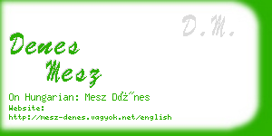 denes mesz business card